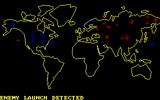 Global Thermonuclear War (DOS) screenshot: Soviets detect an enemy launch in the Pacific