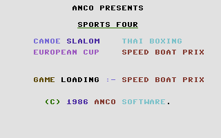 Sports 4 (Commodore 16, Plus/4) screenshot: Compilation loading screen.