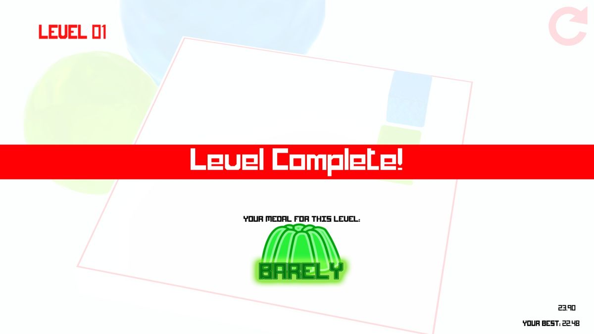 GooCubelets (Windows) screenshot: Level complete!