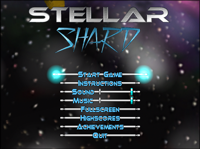 Stellar Shard (Browser) screenshot: Main Menu