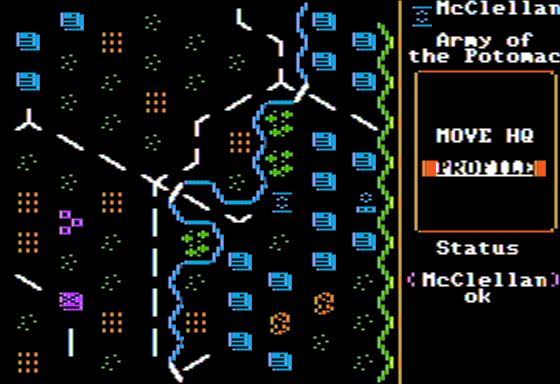 Decisive Battles of the American Civil War, Volume One (Apple II) screenshot: Commander Attributes