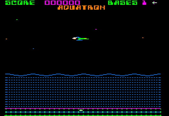 Aquatron (Apple II) screenshot: Aquatron attract mode 1