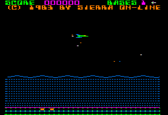 Aquatron (Apple II) screenshot: Aquatron attract mode 3