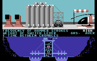 Pneumatic Hammers (Commodore 64) screenshot: Options.