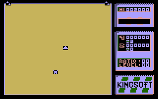 Maniax (Commodore 16, Plus/4) screenshot: Start of the level.