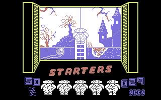 Paste-Man Pat (Commodore 64) screenshot: Fix the poster.