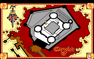 Conquests of Camelot: The Search for the Grail (DOS) screenshot: Camelot. You start the game right on this map