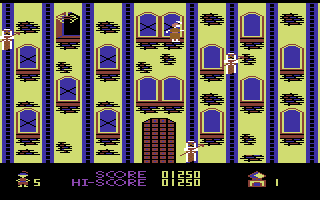 Jinn Genie: Arabia Mania (Commodore 64) screenshot: Finding the correct window.