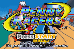 Gadget Racers (Game Boy Advance) screenshot: Penny Racers title screen