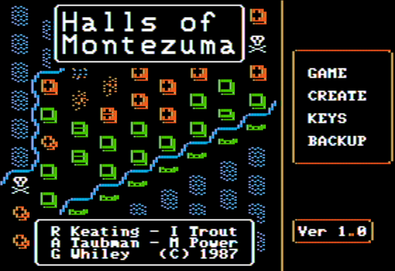 Halls of Montezuma: A Battle History of the United States Marine Corps (Apple II) screenshot: Title Screen