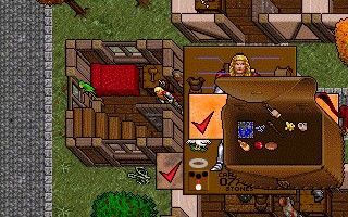 Ultima VII: The Black Gate (DOS) screenshot: Rearrange inventory in your bag in any order