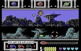 Neutralizor (Commodore 64) screenshot: There's a pod.
