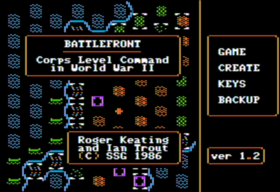 Battlefront (Apple II) screenshot: Title Screen