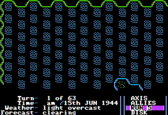 Battlefront (Apple II) screenshot: Choosing a Side