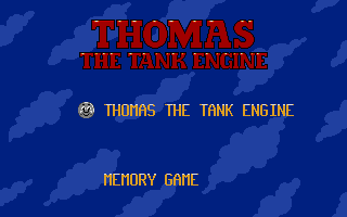 Thomas the Tank Engine & Friends (Atari ST) screenshot: Menu: the main game and a Memory-mini game can be chosen