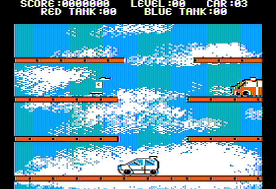 Cross City (Apple II) screenshot: A Blue Tank