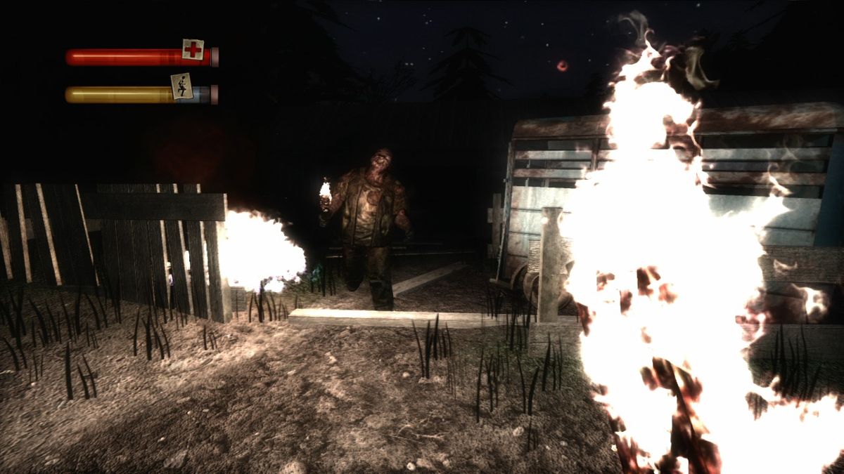 Condemned: Criminal Origins (Xbox 360) screenshot: That guy is throwing Molotov cocktails