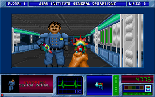 Blake Stone: Aliens of Gold (DOS) screenshot: this guy doesn't look too tough
