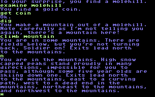 The Mystery of the Lost Sheep (Commodore 64) screenshot: High in the mountains.