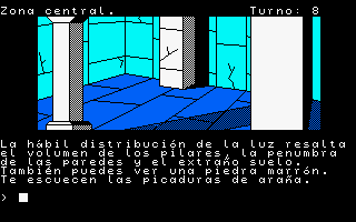 Chichén Itzá (Amstrad CPC) screenshot: Inside the pyramid.