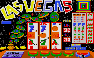 Las Vegas (Atari ST) screenshot: Two reels held to increase chance