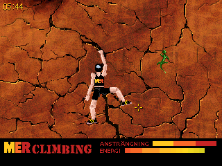 MER Adventure Climbing (DOS) screenshot: This looks bad