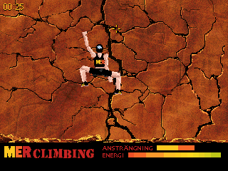 MER Adventure Climbing (DOS) screenshot: And we're off!