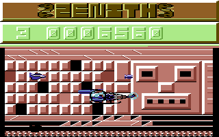 Zenith (Commodore 64) screenshot: End of level boss.