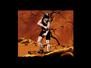 MER Adventure Climbing (DOS) screenshot: It's just a flesh wound