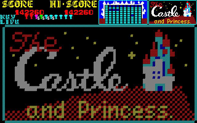 The Castle (Sharp X1) screenshot: Title screen