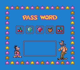 Disney's Goof Troop (SNES) screenshot: Password Screen