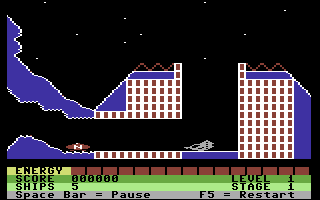 Warlok (Commodore 64) screenshot: Start of the game.