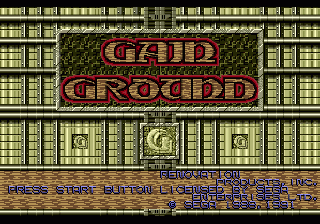 Gain Ground (Genesis) screenshot: Title Screen