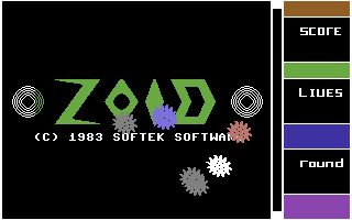 Zoids (Commodore 64) screenshot: Title Screen.