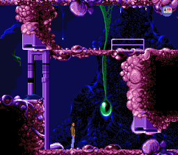 Flashback: The Quest for Identity (DOS) screenshot: Some strange dripping substances in the alien world