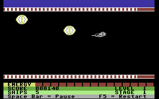 Warlok (Commodore 64) screenshot: Avoid them balls.