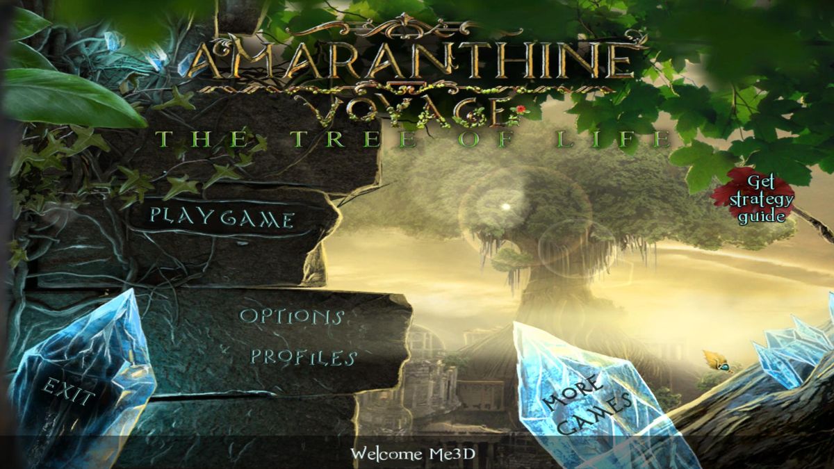 Amaranthine Voyage: The Tree of Life (Windows) screenshot: Main menu