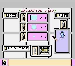 Mario Paint (SNES) screenshot: The animation editor is easy to play around with