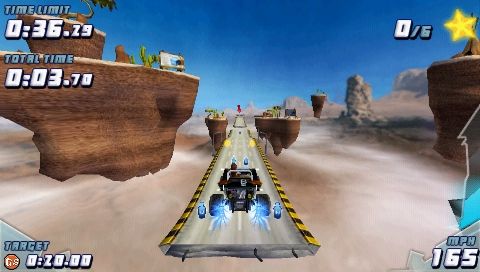 GripShift (PSP) screenshot: Using Nitrous!