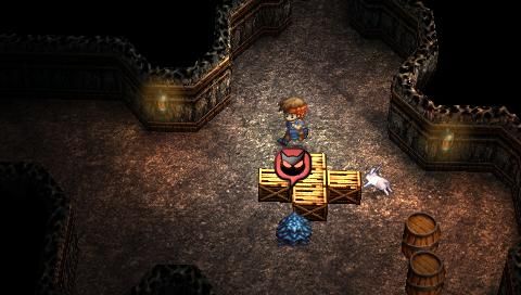 The Legend of Heroes: A Tear of Vermillion (PSP) screenshot: An angry monster hunting a player.