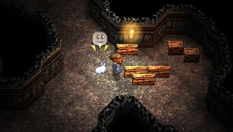 The Legend of Heroes: A Tear of Vermillion (PSP) screenshot: Your pet found an item and wants to give it to you.