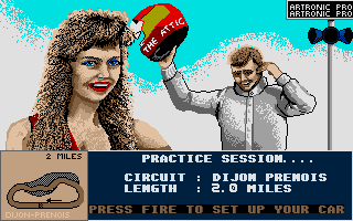 Fast Lane! The Spice Engineering Challenge (Atari ST) screenshot: We practise in France