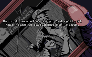 Full Throttle (DOS) screenshot: The story may be short, but there is always place for some emotional moments