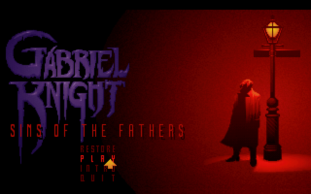 Gabriel Knight: Sins of the Fathers (DOS) screenshot: Alternate title screen