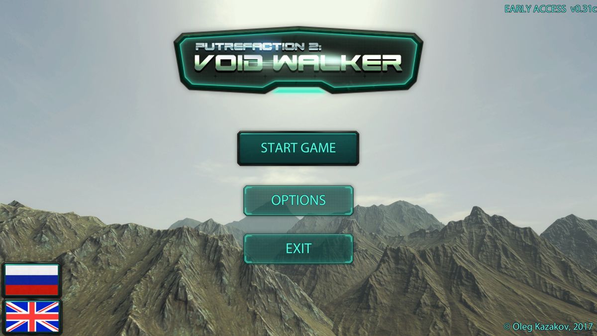 Putrefaction 2: Void Walker (Windows) screenshot: Title screen for an early access version