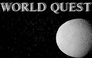 World Quest (DOS) screenshot: Title screen.