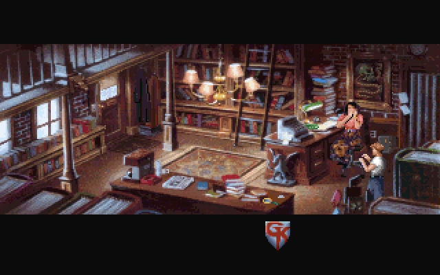 Gabriel Knight: Sins of the Fathers (DOS) screenshot: Bookstore, Gabriel's "home base" and the game's starting location