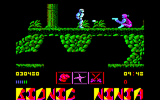 Bionic Ninja (Amstrad CPC) screenshot: Man with a gun