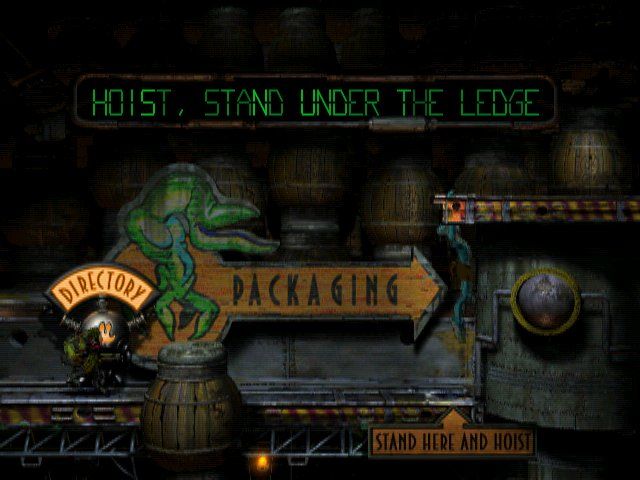 Oddworld: Abe's Oddysee (Windows) screenshot: Escaping in nick of time