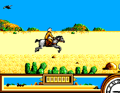 Back to the Future Part III (SEGA Master System) screenshot: Level 1